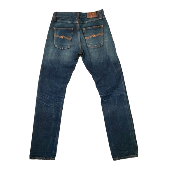 Nudie Steady Eddie Sea Fire Button Fly Organic Cotton Mens Jeans Size 30x32 - Picture 3 of 4